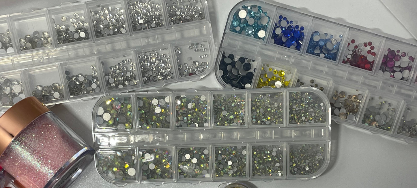 Diamonds for your bling nails or colored gems for that pop.