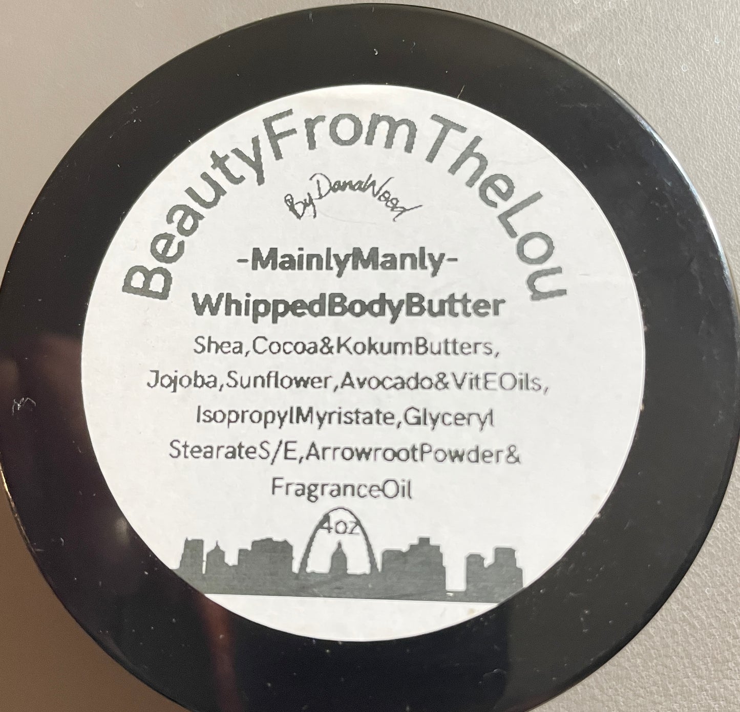 All natural & organic sustainable materials  that are hand whipped homemade body butter in 4 oz jar.