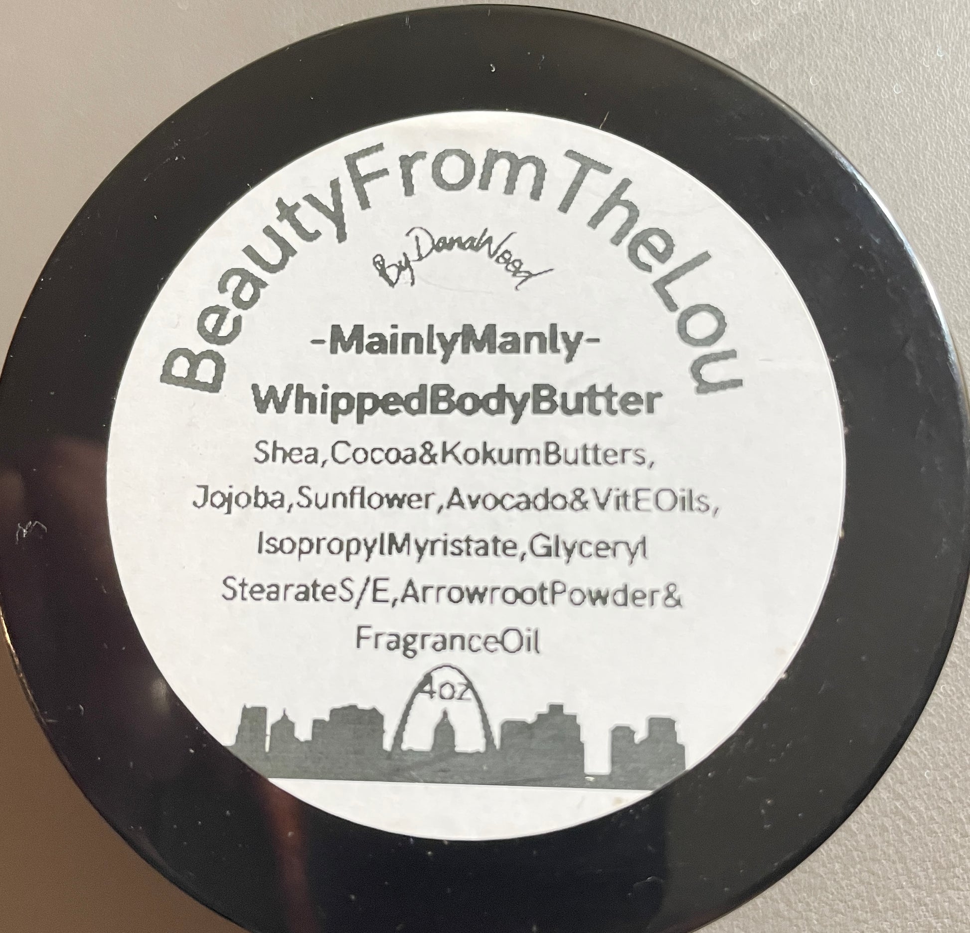 All natural & organic sustainable materials  that are hand whipped homemade body butter in 4 oz jar.
