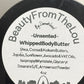 All natural & organic hand whipped homemade sustainable body butter in 4oz jar. 