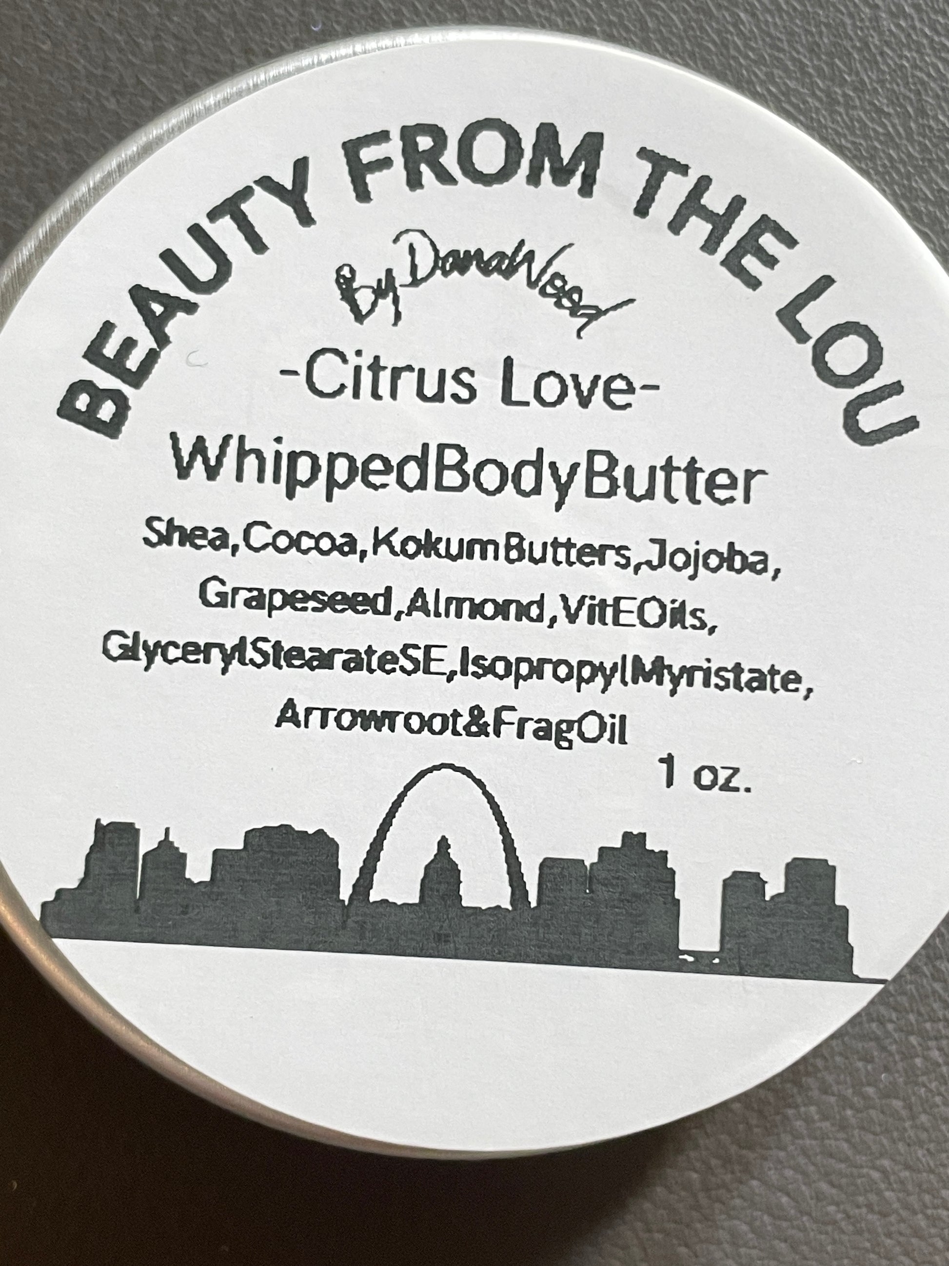 Sustainable and All natural body butter in 1oz tin.
