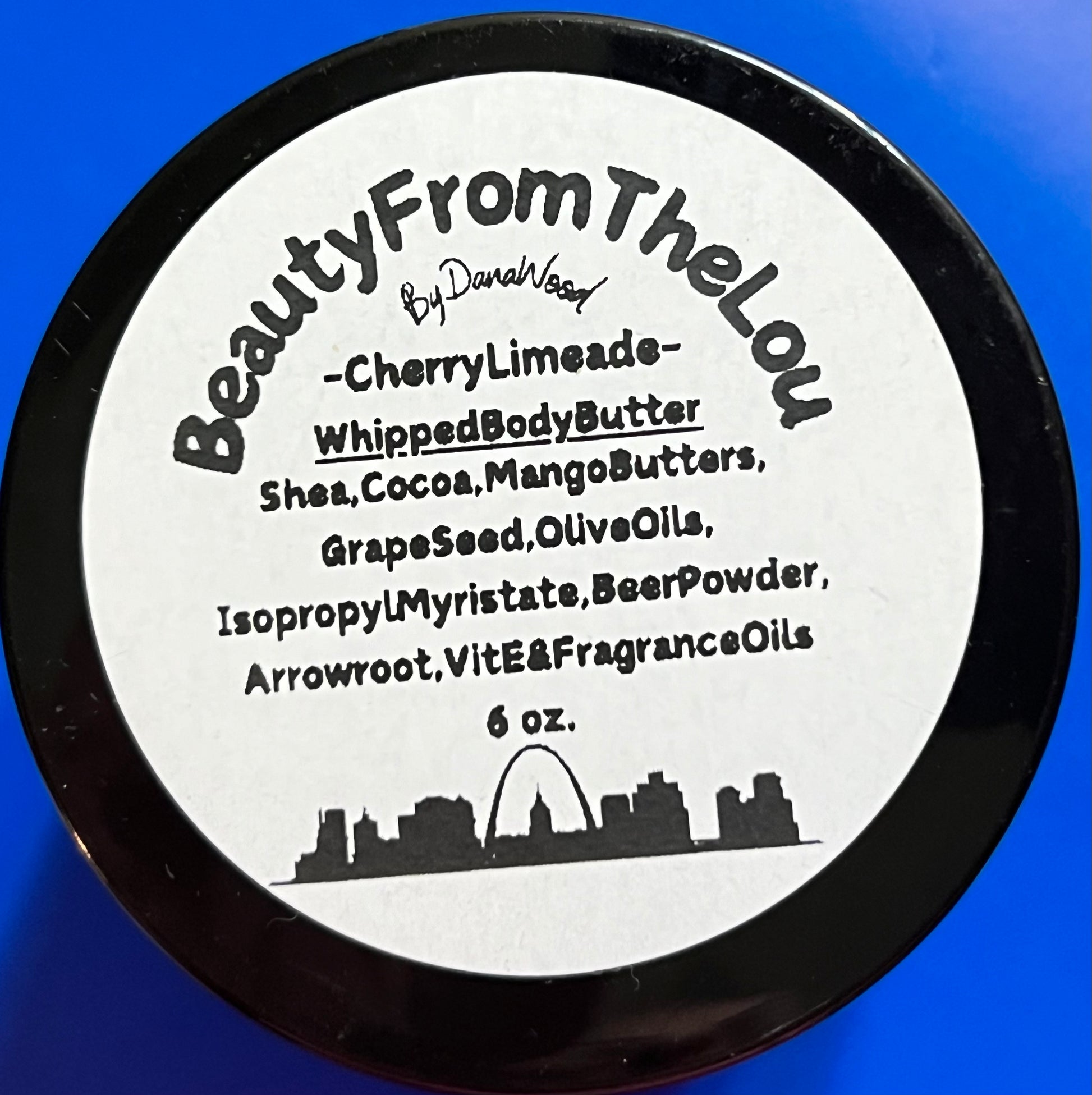 All natural and organic hand whipped sustainable body butter with a scent of cherries and limes!