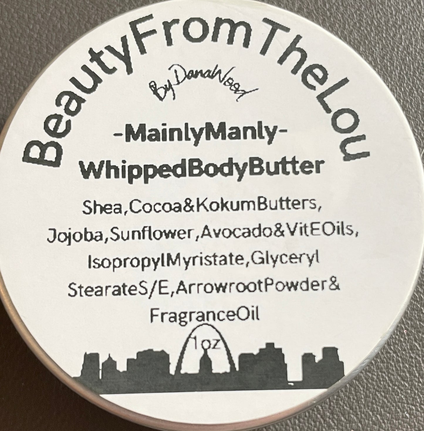Sustainable and All natural body butter in a 1 oz tin. 
