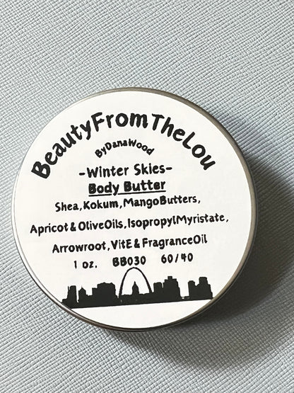 Lid of 1oz. body butter.
