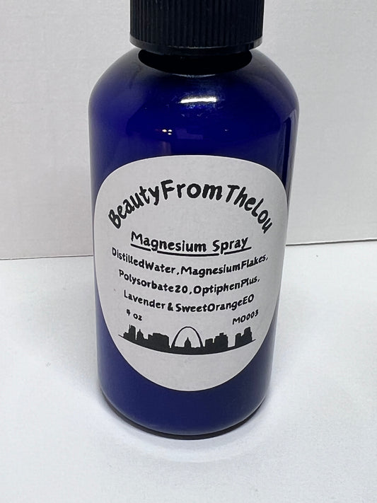 4 oz blue bottle of magnesium oil spray