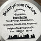 round label with body butter ingredients 2 oz