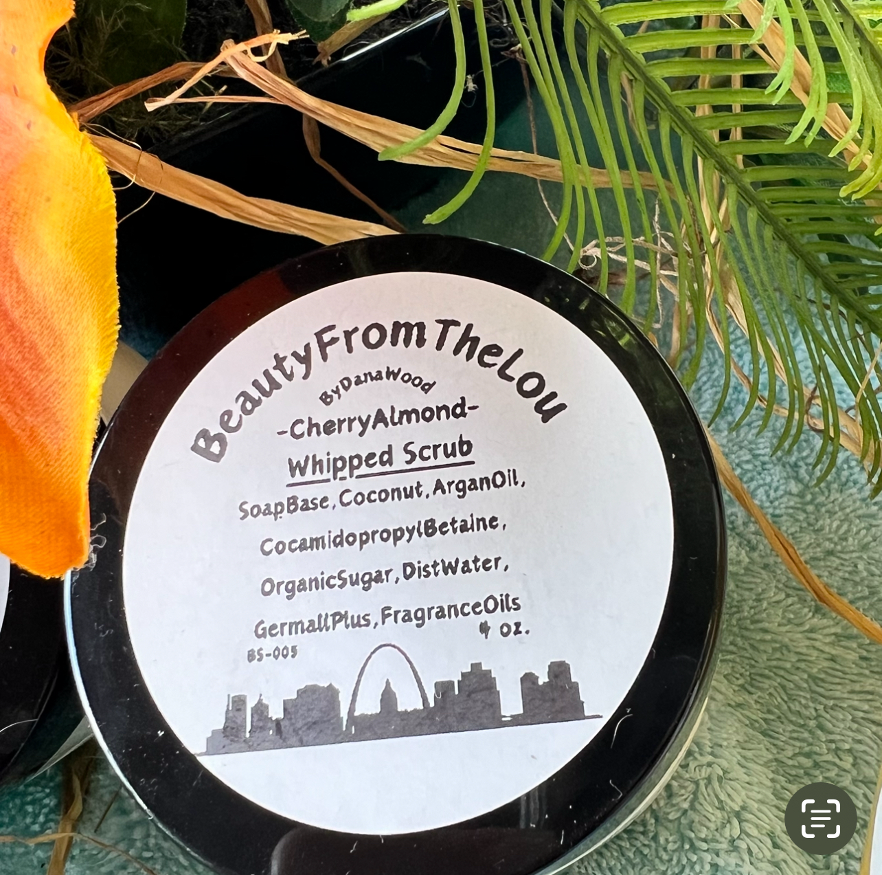 A great Organic sustainable sugar scrub that has a great cherry almond foam.