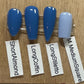 These are great shapes. Short Almond, long coffin, long stiletto & medium square. Hand painted nails by a professional nail tech.