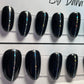 Fun black gel polished nails that will go with every outfit and every occasion. Professionally polished. 